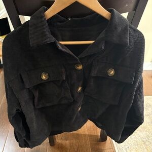 Black Corduroy Jacket fits Medium